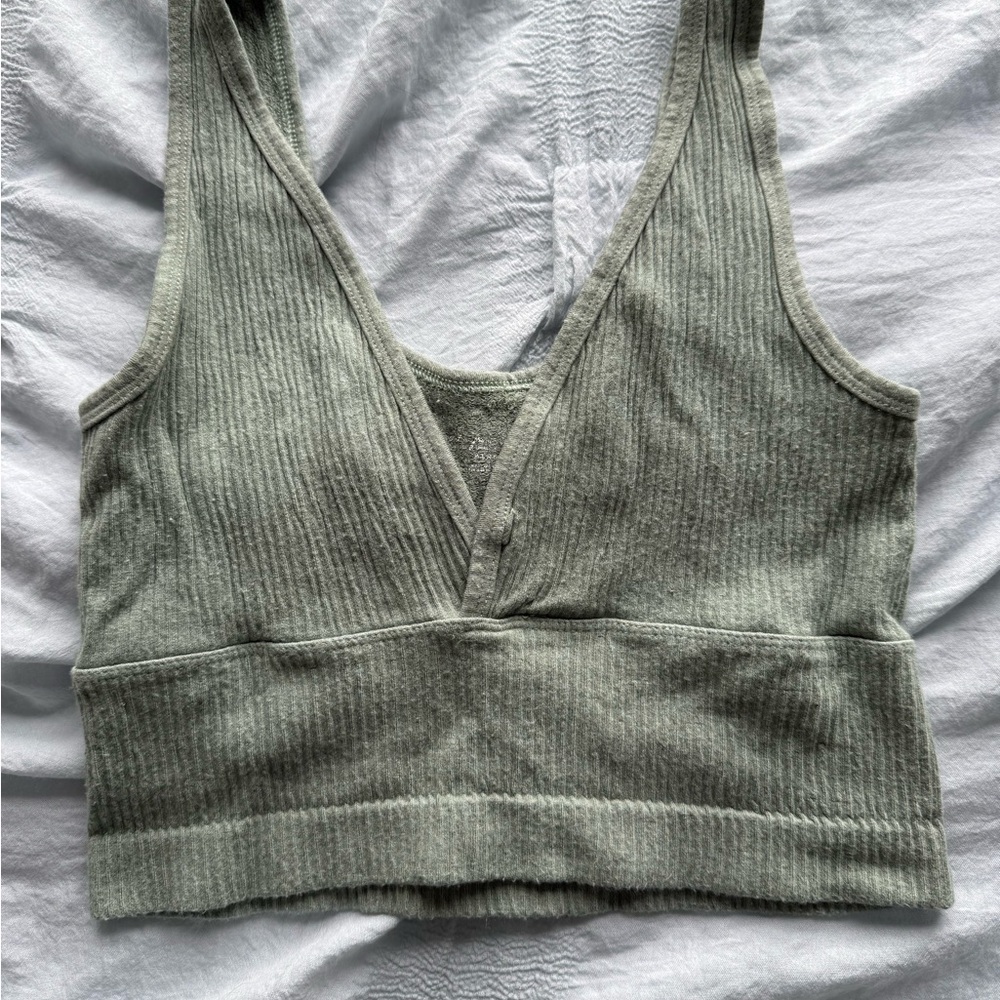 LAST CHANCE!! 
Urban Outfitters Sage green Ribbed Tank Top